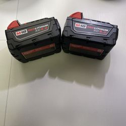 New Milwaukee Batteries M18 XC 5.0 $65 Each-Cada Una