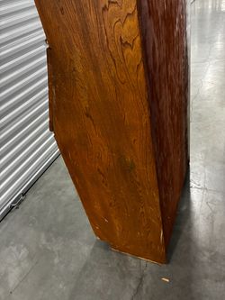 Large wooden cabinet w/ desk