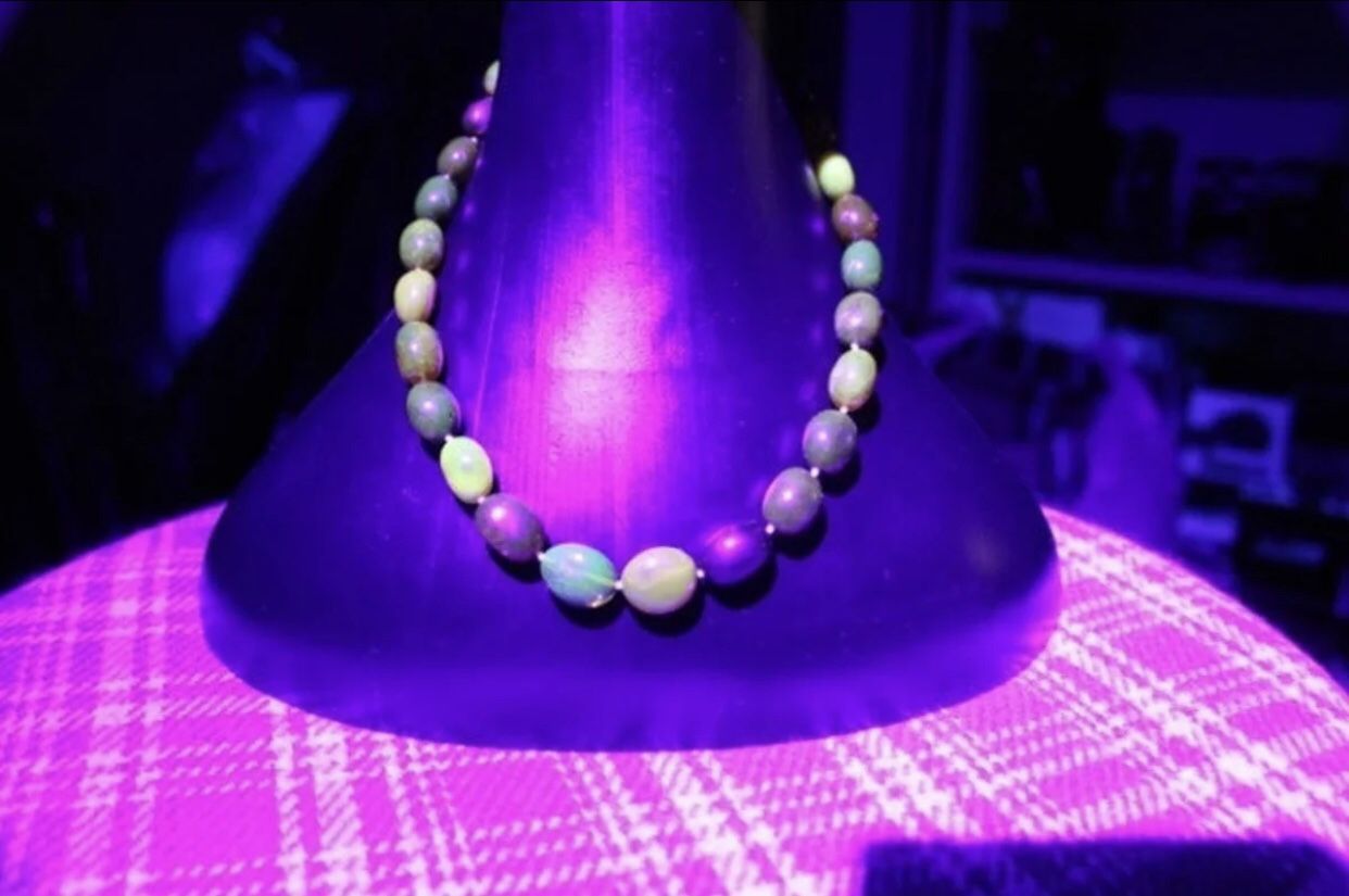 Natural amber beaded necklace