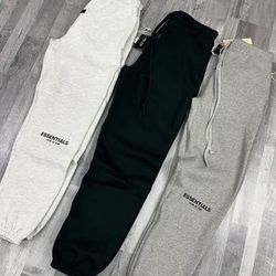 ESSENTIALS - Sweatpants Light Oatmeal, Black & Dark Oatmeal