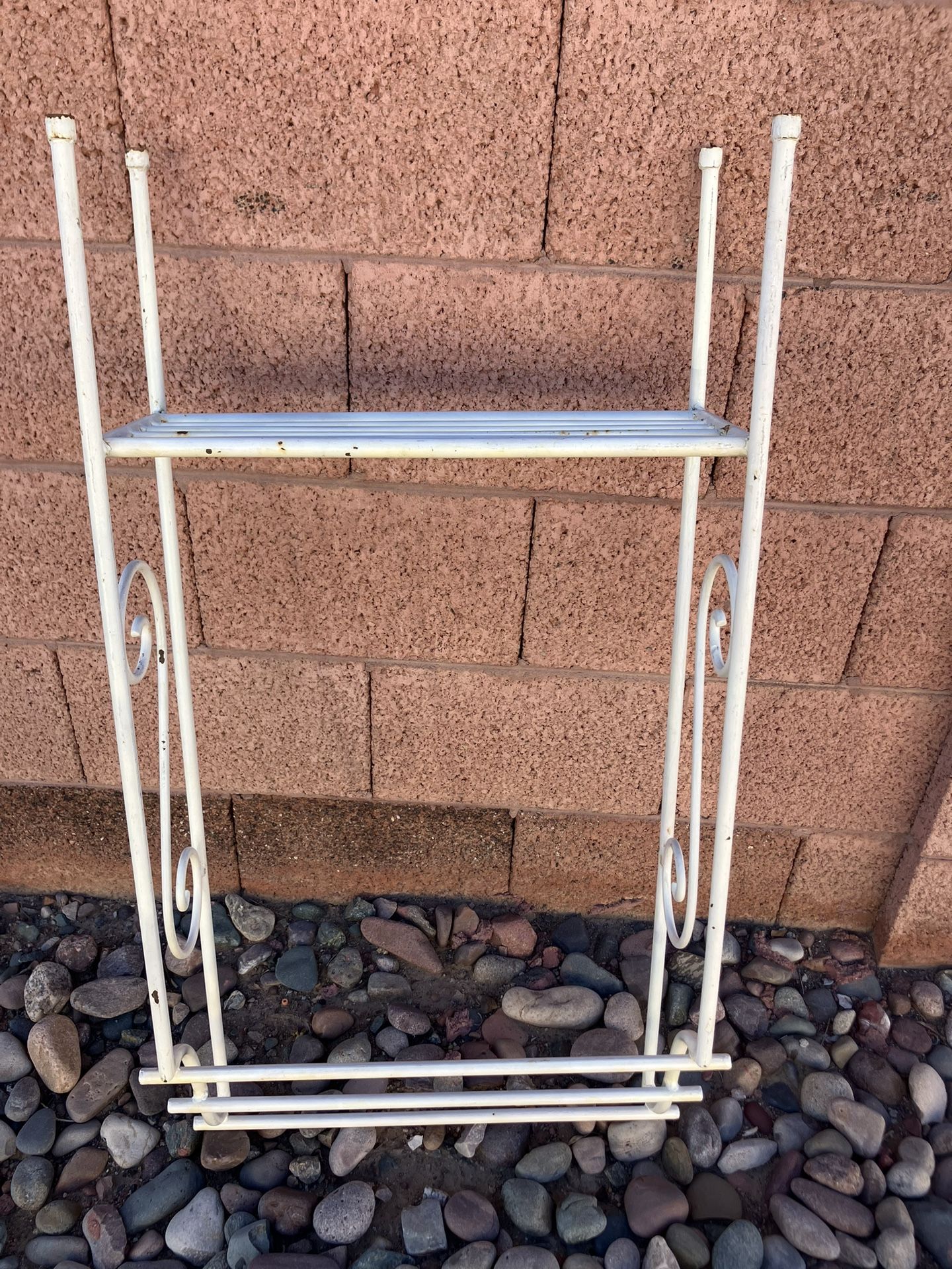 Vintage Metal Standing Rack Hanger Towel