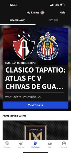 CHIVAS ticket