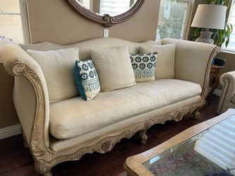 Beige Linen Sofa