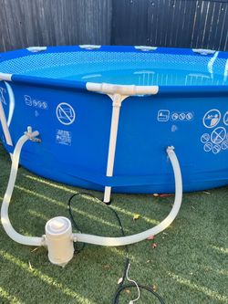 Intex Above Ground Frame Pool with Filter Pump and ladder