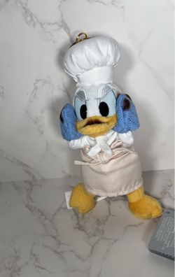 NWT Disney Parks Donald Duck Plush Keychain, Mickey's Bakery