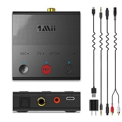 1Mii B0302 Wireless Audio Adapter Black APTX LL/HD Wireless Audio Transmitter