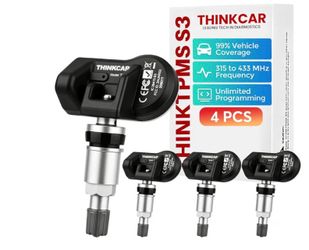 THINKCAR TPMS Sensors Set of 4, 2-in-1 315-433MHz MX-Sensor, Universal Programmable Tire Pressure Monitoring Sensors, OE-Level Replacement Tire Sensor