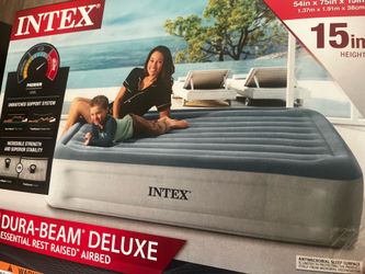 NEW IN BOX Intel Inflatable Airbed full size |15 inch height