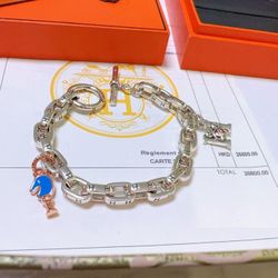 New Hermès bracelet, thickened version, platinum edition