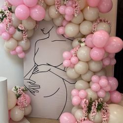 Backdrop Balloon Garland Baby Shower Gender Reveal Birthday Baptism 