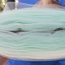 Mint, green TULLE fabric. New
