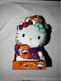 Hello kitty character pillow / throw set