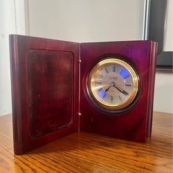 Vintage Danbury Clock Co Book Shaped Desk Clock