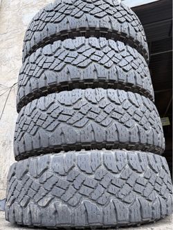 4 USED 265/70/17 GOODYEAR WRANGLER DURATRAC TIRE TIRES