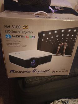 LED 3d Smart Projector &Screen New Still In Box