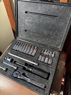 Vintage Sears Craftsman 1/4” Drive Socket Wrench Set – USA Made – Complete in Case 