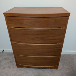 Vintage Wood Four Drawer Dresser