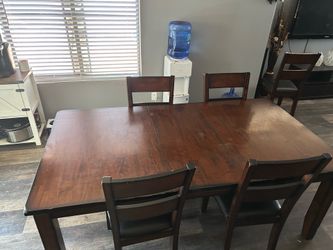 Wood dining table
