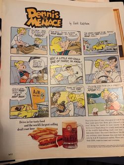 Dennis the Menace A&W Root Beer Vintage Comic Ad