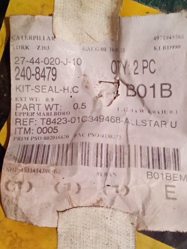 (contact info removed): Hydraulic Cylinder Seal Kit