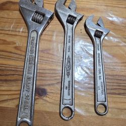 12" 10 " 8 " Crescent Wrenches 