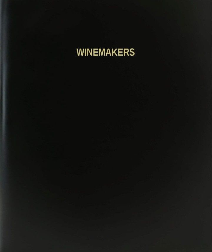 BookFactory Winemakers Log Book/Journal/Logbook - 120 Page, 8.5''x11'', Black Hardbound (XLog-120-7CS-A-L-Black(Winemakers Log Book))