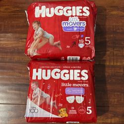 Huggies Little Movers Disposable Diapers: Size 5 (19 Count Each) 2 For $15