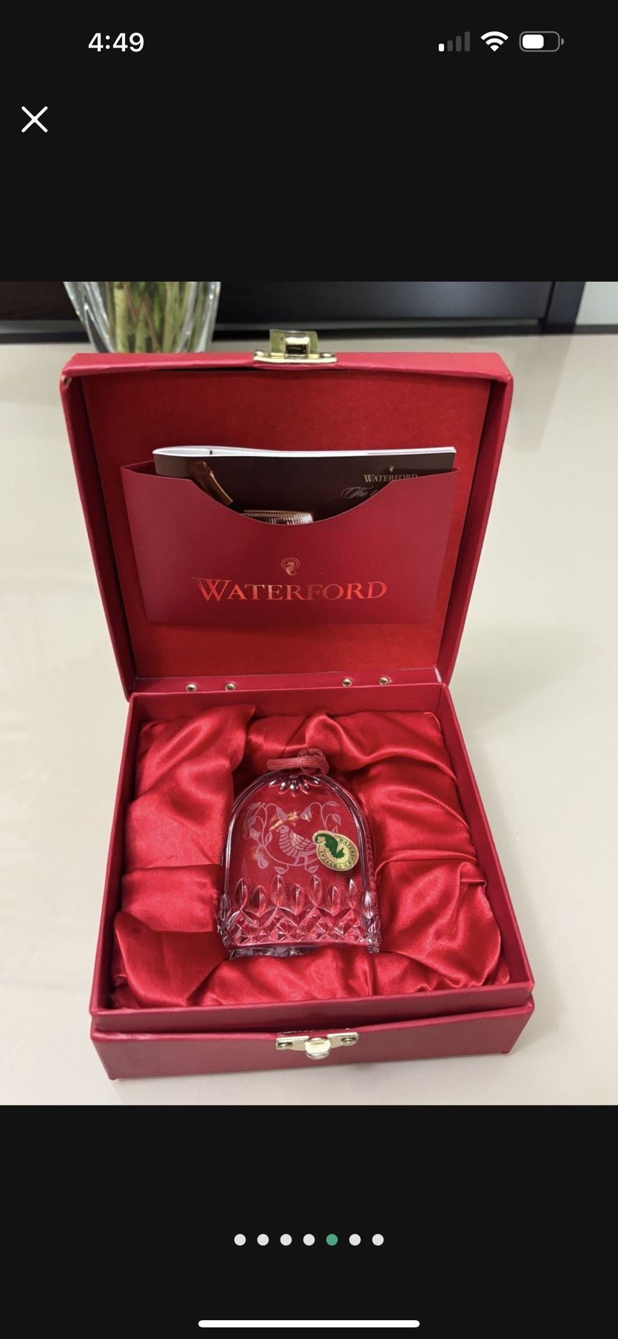 Waterford 12 Days of Christmas Partridge Crystal Ornament Lismore Edition Box