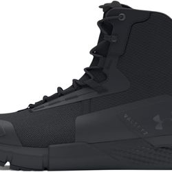 Under Armour Men's Charged Valsetz Mid, (001) Black/Black/Jet Gray, 8.5, US
