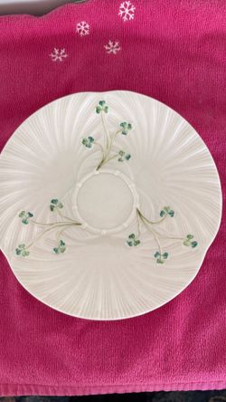 Belleek harp serving plate