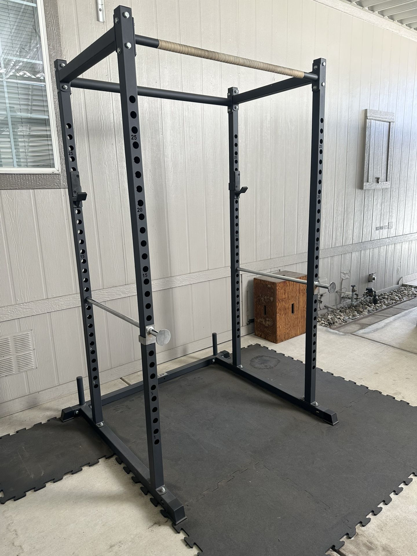 Squat Rack And Bench Weights With Dumbbells OBO