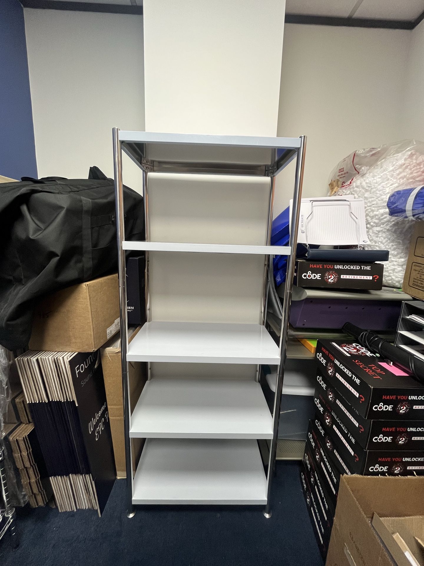 6-Tier Office Bookshelf, 70.87 Metal Bookshelves