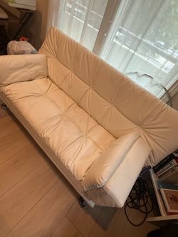 White sofa bed