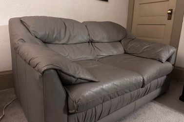 Genuine leather love seat