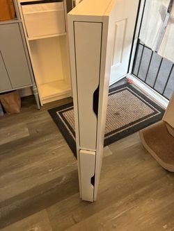 IKEA Slim White Storage Cabinet with Drawers
