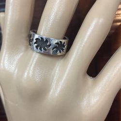 Sterling Silver Burst Ring Size 8.5