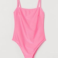 H&M Pink HIGH LEG SWIMSUIT