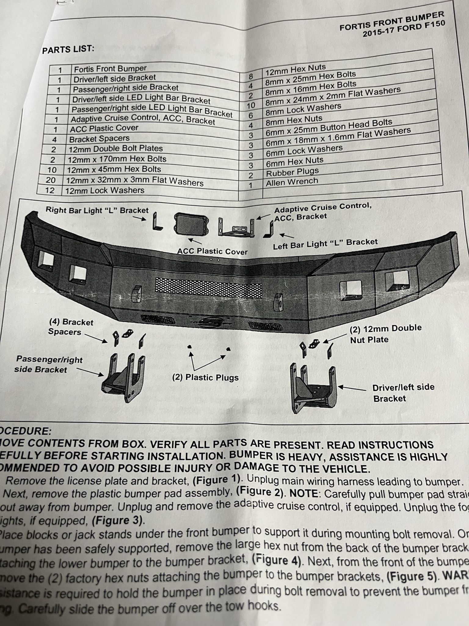 Ford F150 Fortis Front Bumper