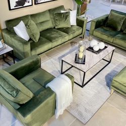 New! Confortable and Modern! Macleary Moss Living Room set (Sofa and Loveseat