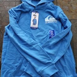 Quicksilver Boys Blue Pullover Hoodie Size 14-16 L