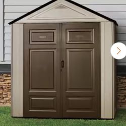 Big Maximum Junior, 3 ft. 5 in. x 7 ft. W × 8 ft. D Plastic Storage Shed,