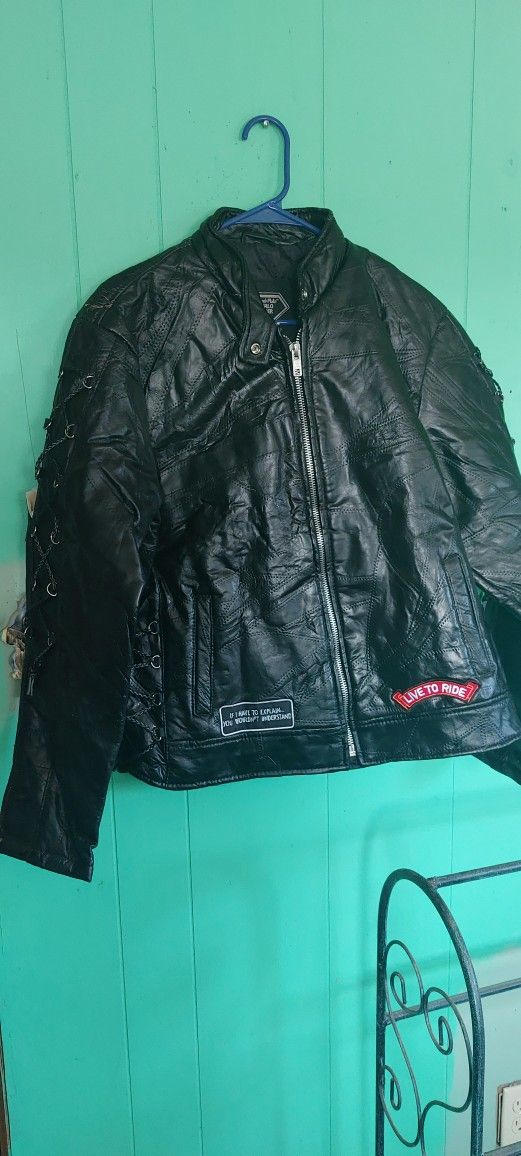 XL Motorcycle Leather Jacket