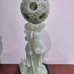 Natural Jade Figure 12 inch Tall.