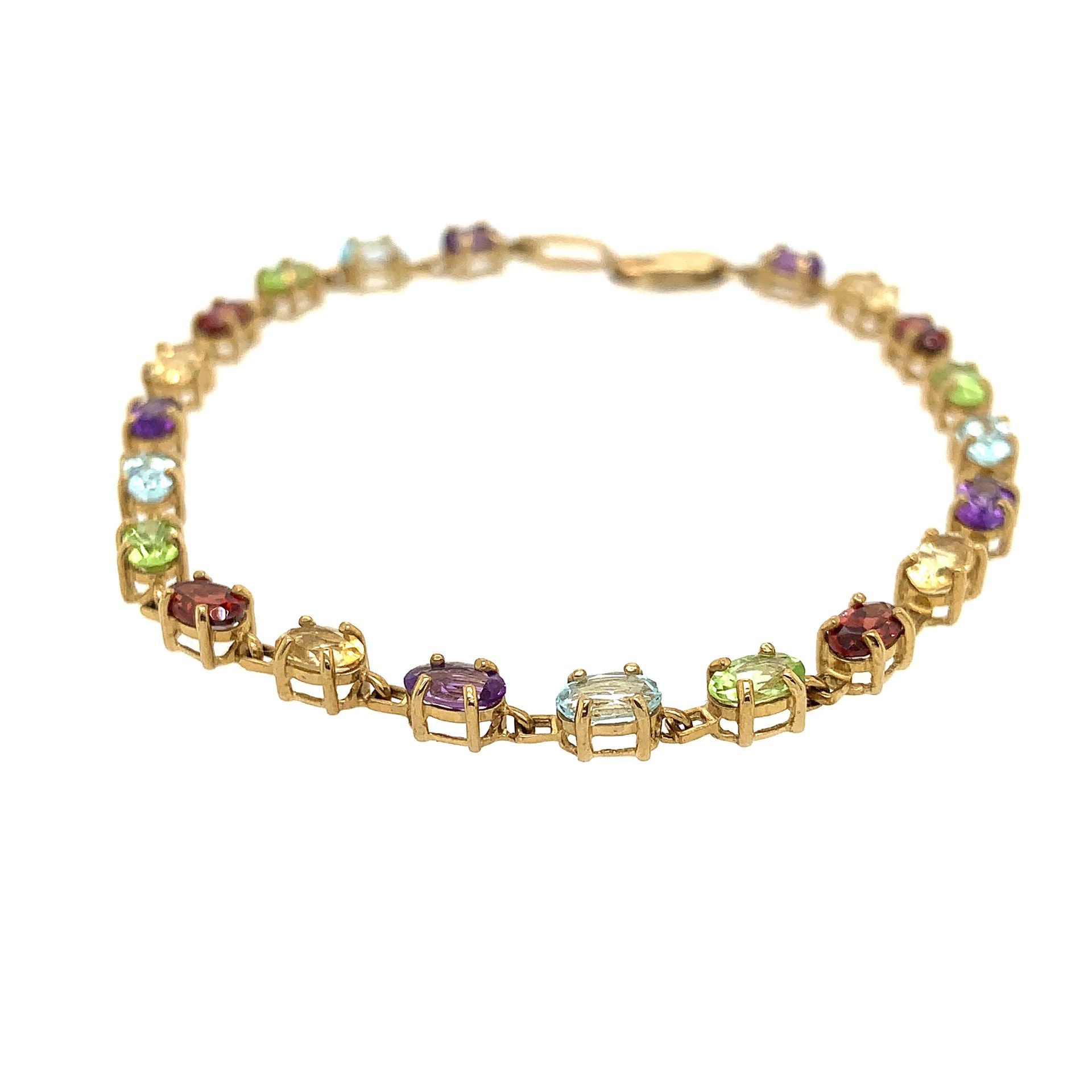 10k gemstones bracelet