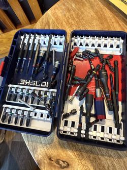 52 Piece Torsion Bit Set- 1 Piece Missing- As Is (messy)