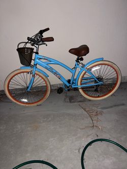 Beach Cruiser Bike, blue and orange