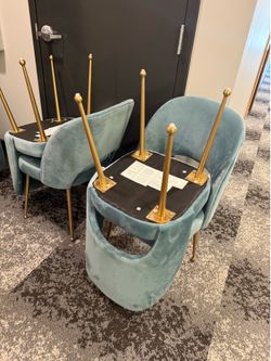 4 Modern valvet chairs
