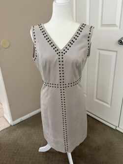 INC International Concepts Beige Studded Mini Dress