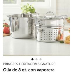 Princess House Olla Con Vaporera De 8qts