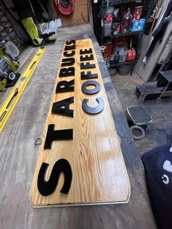 Handmade Starbucks, Coffee Sign